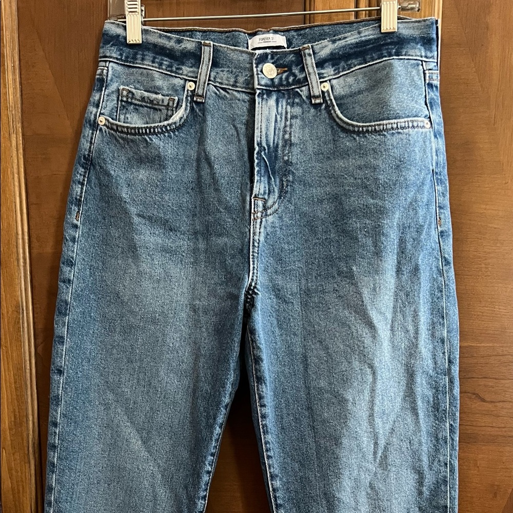 Forever 21 Premium Medium Wash Mom Jeans